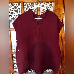 Figs technical collection red/burgundy set size xxl scrub